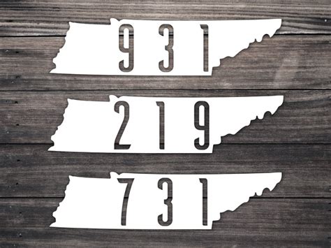 Tennessee Area Code Decal Memphis 901 Nashville 615 629 Etsy