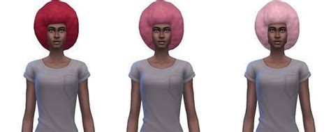 Busted Pixels Medium Textured Curls Hairstyle Unnatural Colors Sims