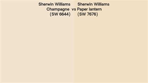 Sherwin Williams Champagne Vs Paper Lantern Side By Side Comparison