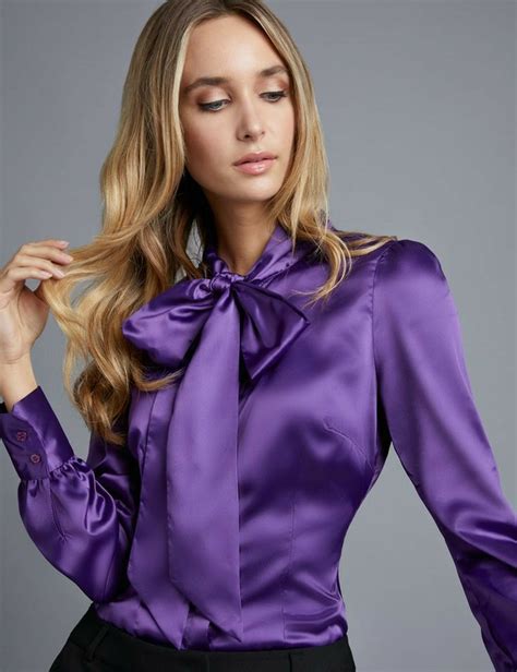 Pin By F Tima C F On Elegant Autumn Pallet Purple Skirt Outfit Satin Bow