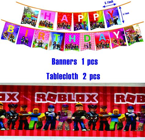 Robot Blocks Themed Birthday Party Decorations Supplies Setro Blox