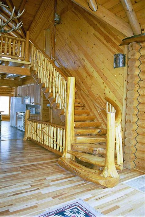 27 Best Log Stairs Design Images On Pinterest Stairs Log Cabins And