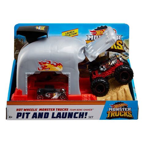 Hot Wheels Monster Trucks Pit And Launch Bone Shaker Play Set Buy Online In South Africa