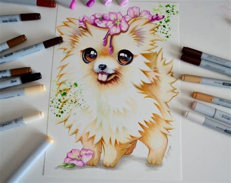 Pomeranian By Lighanes Artblog Copic Marker Art Marker Art Cute