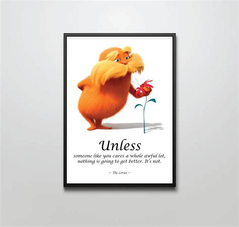 The Lorax Movie Print With Quote Etsy Canada
