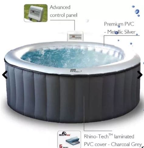 Mspa Silver Cloud Round 4 Person Inflatable Hot Tub Spa Jacuzzi Brand