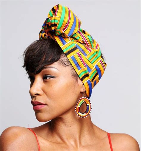 Kente Turban Wax Ankara Headwrap African Print Head Wrap Etsy Head Wraps Head Scarf Kente