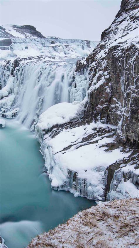 Download Wallpaper Gullfoss Waterfall In Iceland 1080x1920