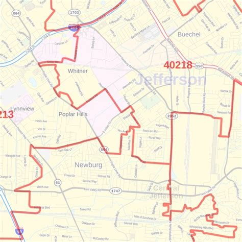 Louisville Ky Zip Code Map Map