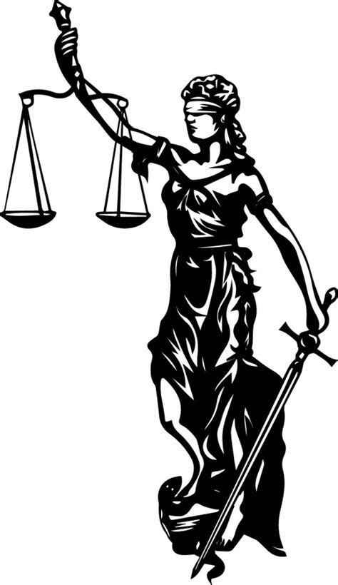 Lady Justice Tattoo Simple Download Free Png Images