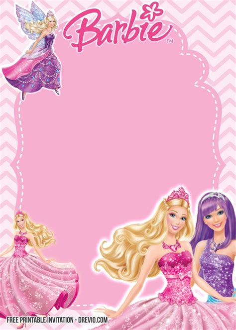 FREE Printable Barbie Birthday Invitation Templates Download Hundreds FREE PRINTABLE Birthday