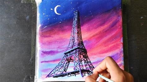 Eiffel Tower Acrylic Painting Tutorial Step By Step For Beginner9
