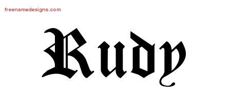 Blackletter Name Tattoo Designs Rudy Graphic Download Free Name Designs