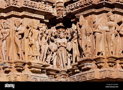 Decorative Sculptures Hindu Deities Khajuraho Group Of Monuments