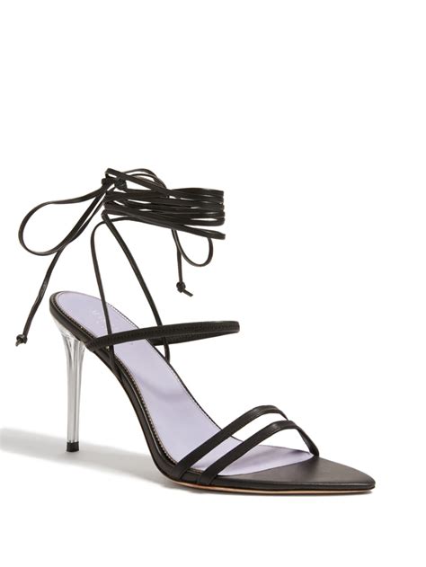 Strappy Lace Up Heeled Sandal Marciano