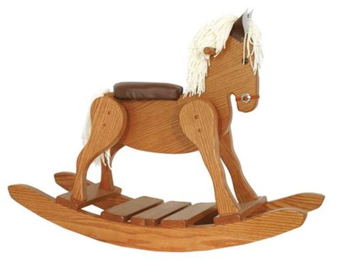 Four Seasons Furnishings Amish Made Furniture Padded Seat Rocking Horse