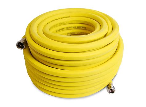 Dramm 58 Inch X 50 Feet Colorstorm Premium Rubber Hose Yellow Watering