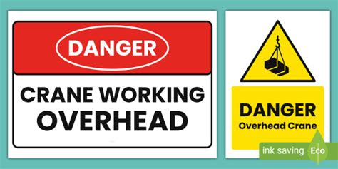 Free Crane Safety Signs Display Posters Twinkl