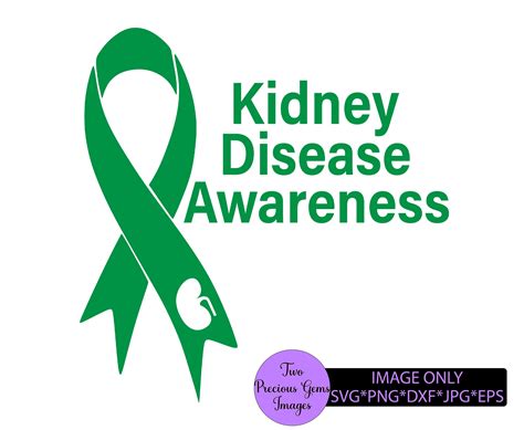 Kidney Disease Awareness Green Ribbon Cancer Awareness Etsy