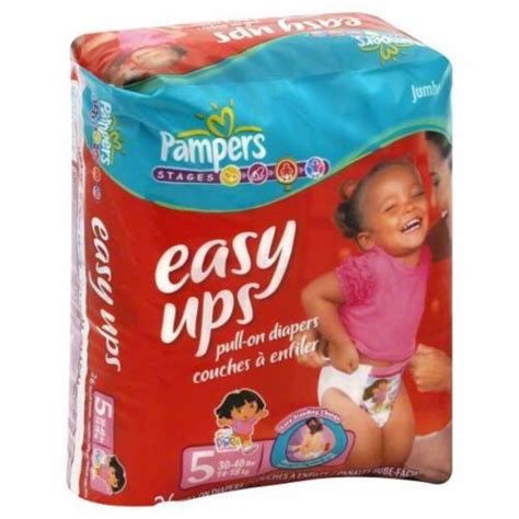 Pampers Easy Ups Size 5 Girls Training Pants 26 Ct Kroger