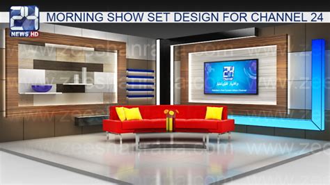 Set Designs For Channel 24 By Zeeshan Rana Grafixgold At