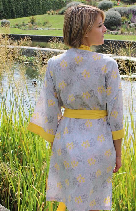 Sunshine Blossom Short Kimono Dressing Gown By Verry Kerry