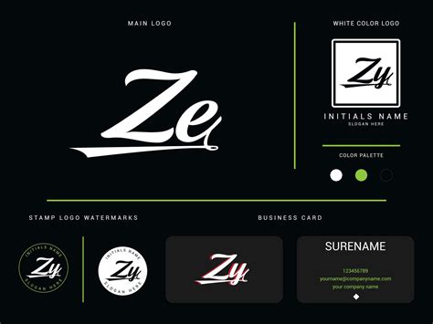 Monogram Ze Logo Vector Initial Apparel Ze Ez Luxury Fashion Logo