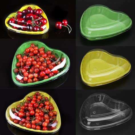 5 Pcs Disposable Kitchen Containers Plastic Vegetable Fruit Food