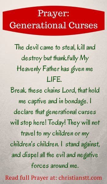 Prayer For Removing Generational Curses Churchgistscom