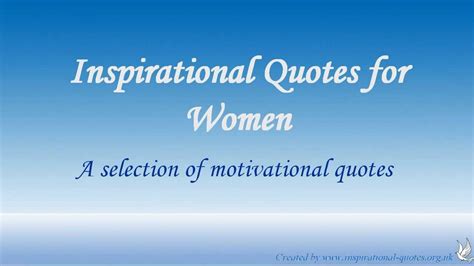 Inspirational Quotes For Women Youtube