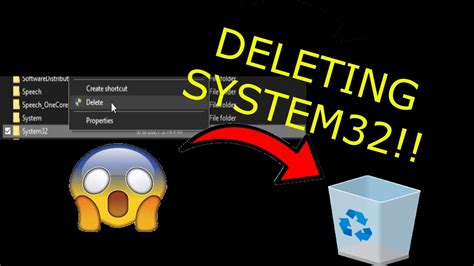 What Happens If You Delete System32 Deleting It Youtube