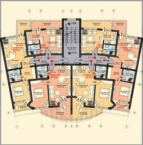 Apartment Building Floor Plans With Dimensions