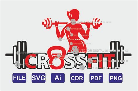 Crossfit Svg Fitness Gym Print And Cut File Silhouette Svg Etsy