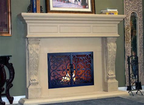 For drama, the fireplace goes up to the ceiling. Cast Stone Fireplace Surround Kits | Cast stone fireplace, Stone fireplace surround, Cast stone ...