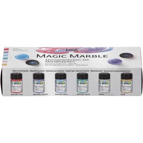 Kreul Magic Marble Metallic Paint Set 6 X 20ml Bottles 4000798736101