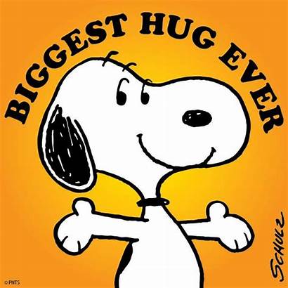 Snoopy Hug Peanuts Hugs Birthday Friend Happy
