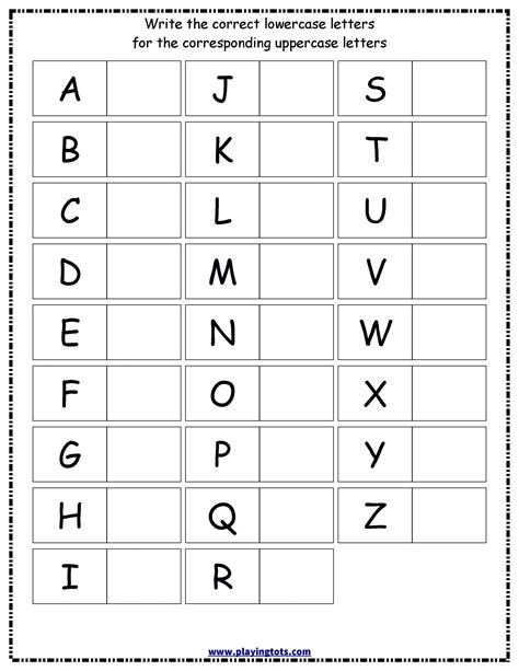 Alphabet Worksheets For Nursery Class