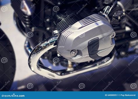 Chrome Modern Motorcycle Engine Close Up Stock Image Image Of Black Drive