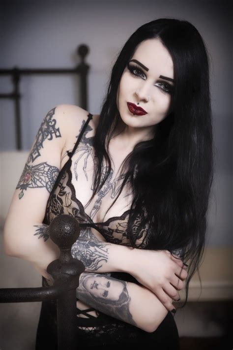 Patricia Absinthe Gothic Tattoos Piercings Phoenix Design Photography Goth Model Gothic