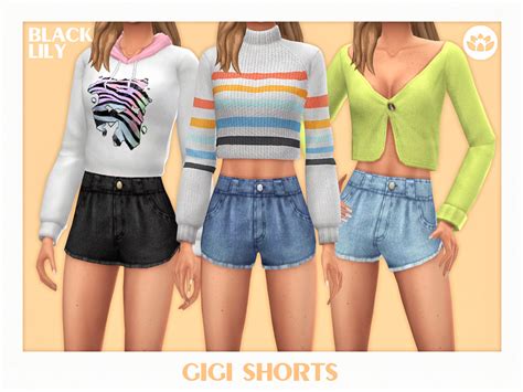 Gigi Shorts By Black Lily From Tsr Sims 4 Downloads