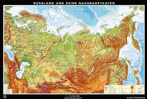 Russland auf einer großen landkarte von asien: Russland Karte oder Landkarte Russland