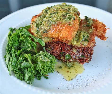 Panko Crusted Flounder With Lime Basil Sauce Harvesting Nature