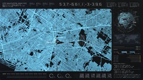 Futuristic Digital City Map Gps Stock Photo Image Of Science