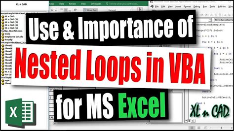 Use And Importance Of Nested Loops In Vba For Excel Youtube