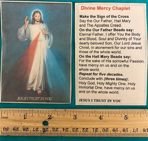 Laminated Divine Mercy Prayer Card