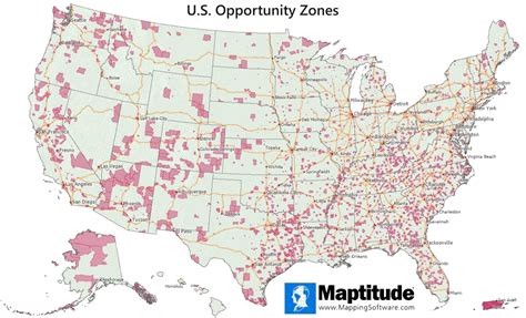 Maptitude Map Qualified Opportunity Zones