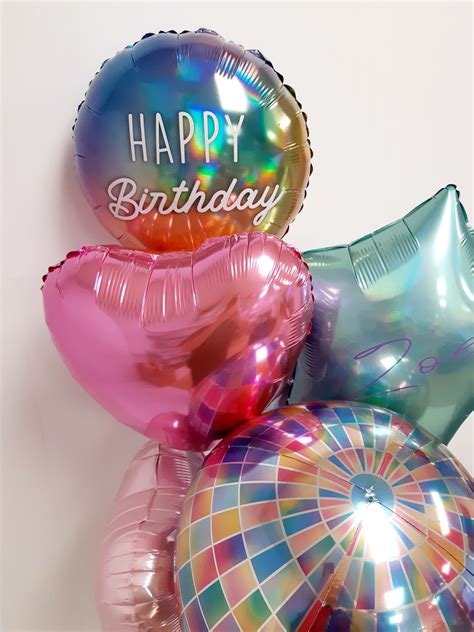 Happy Birthday Disco Ball Balloon Package - Confetti Balloons
