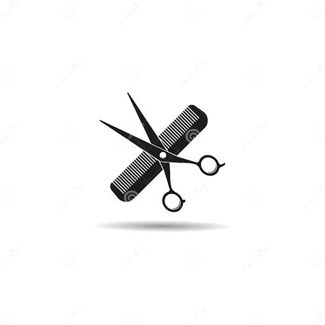 Scissors And Comb Logo Vector Icon Illustration Stock Vector