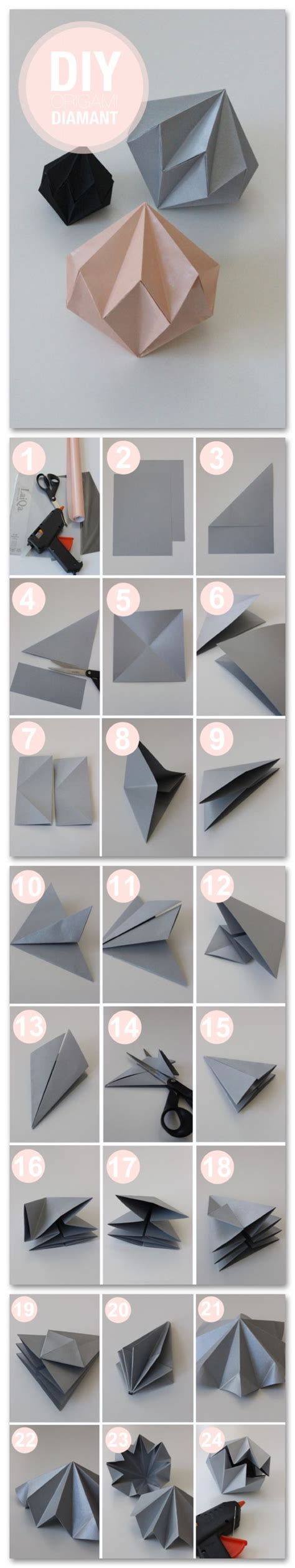Diamante De Origami Paso A Paso Con Imágenes Origami Diy Papel De