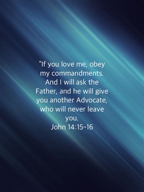 Never Leave You John 14 New Living Translation Obey Me Advocate